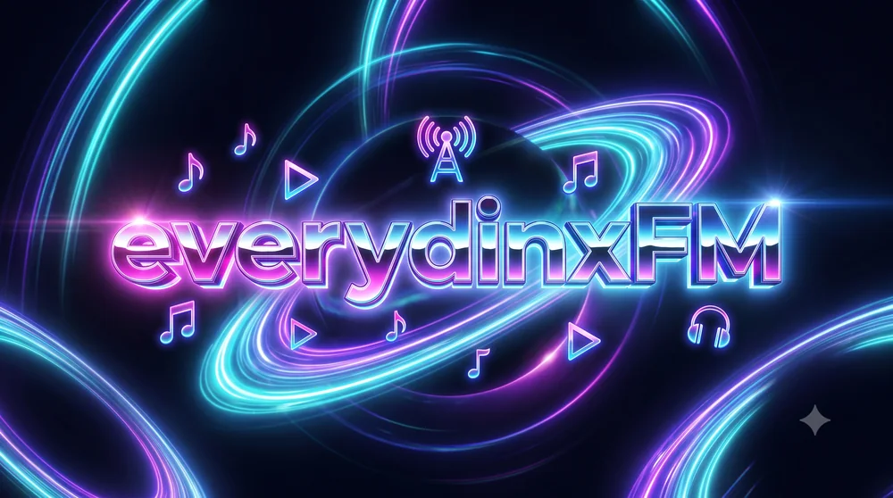 EverydinxFM neon key art